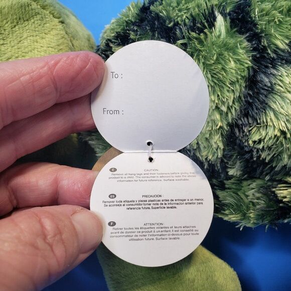 Adorable Aurora Green Baby Sea Turtle Plush Dreamy Eyes Stuffed Animal Plushie - Picture 4 of 11